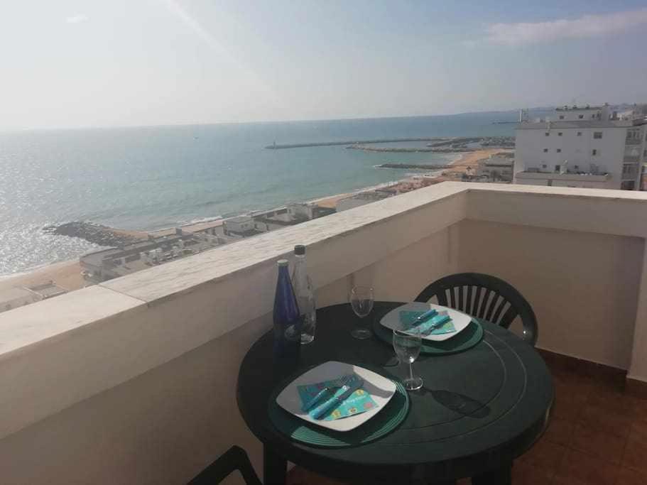 Ferienwohnung Ocean Quarteira Vista Mar E Central Exterior foto